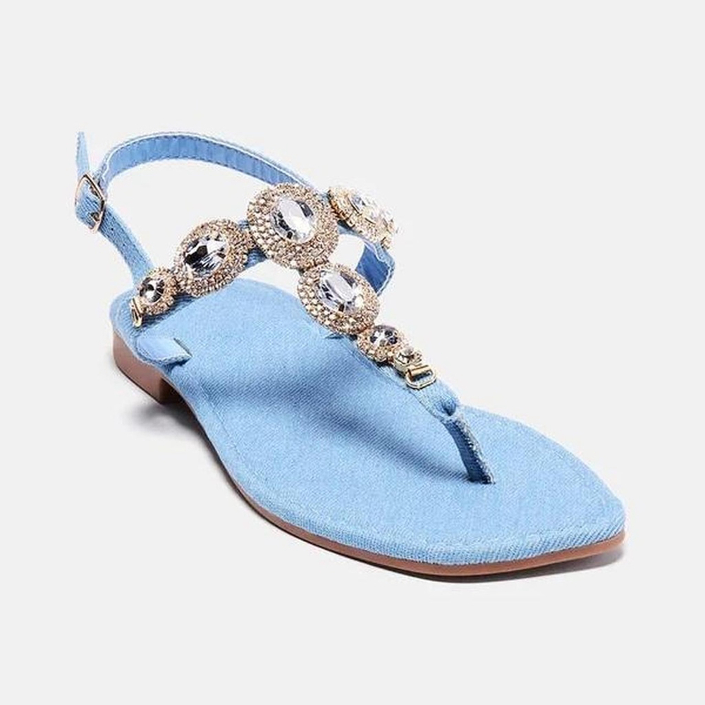 Hot Miami shoes and jeans, embellished sandals size 7 1/2 brand new with box